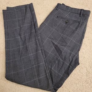 Banana Republic Mens Dress Pants Blue Gray Pattern Slim Fit